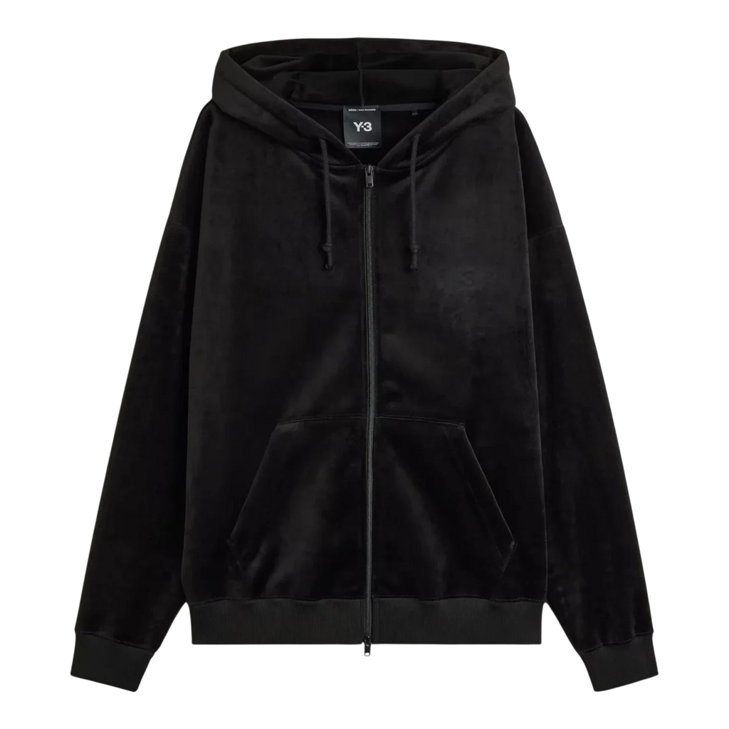 adidas Y3 Velvet Corduroy Zipper Hoodie Black Men IA4371