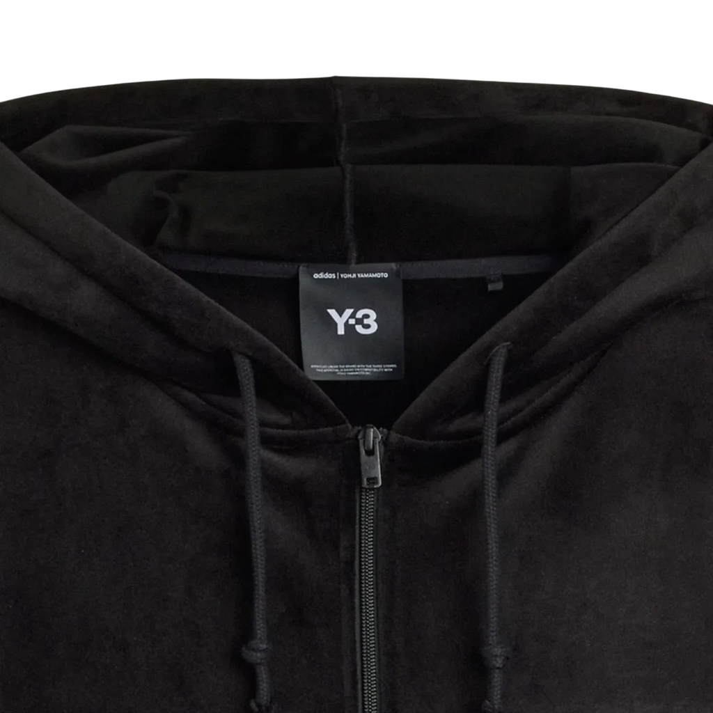 adidas Y3 Velvet Corduroy Zipper Hoodie Black Men IA4371
