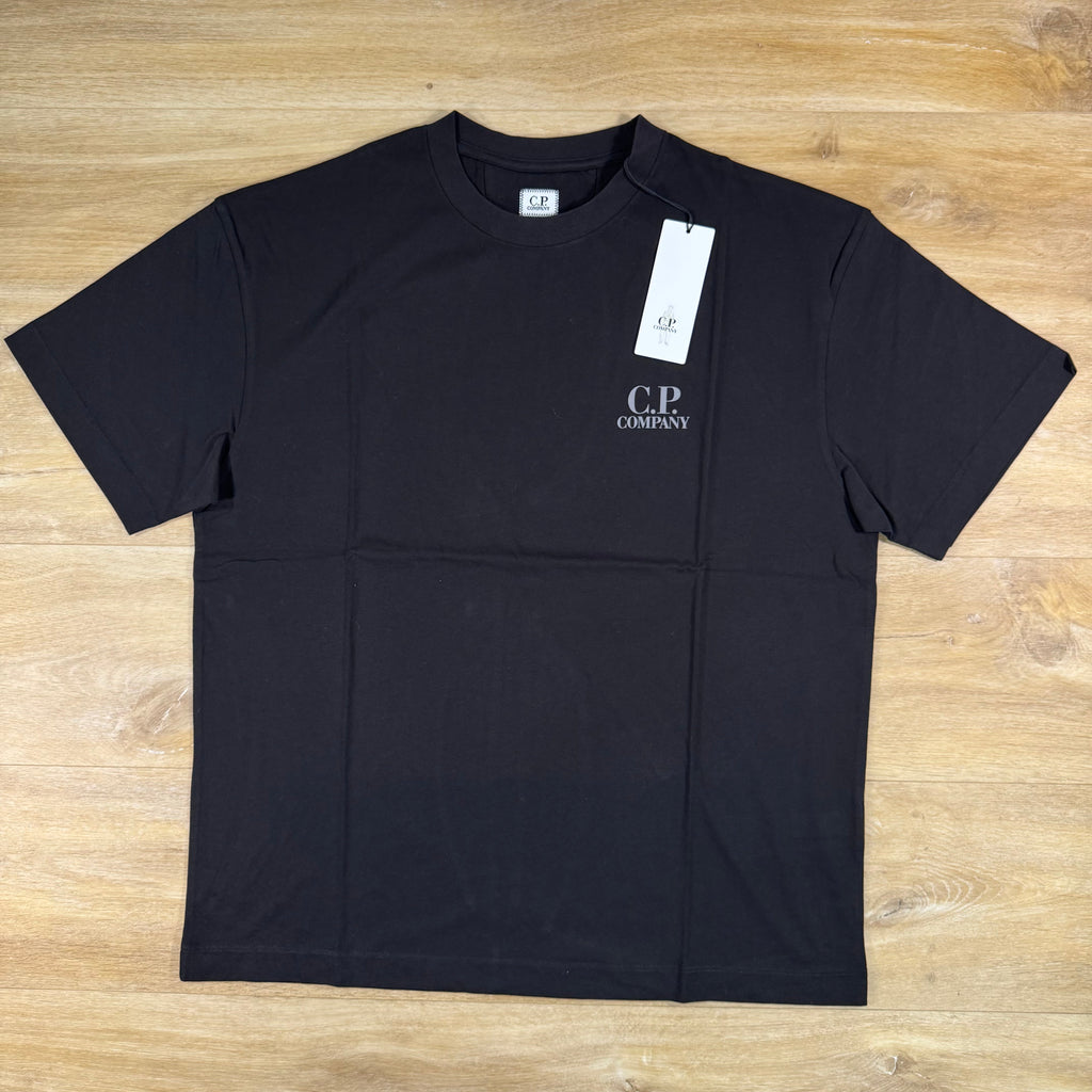 C.P. Company 30/1 Jersey Logo T-Shirt in Black