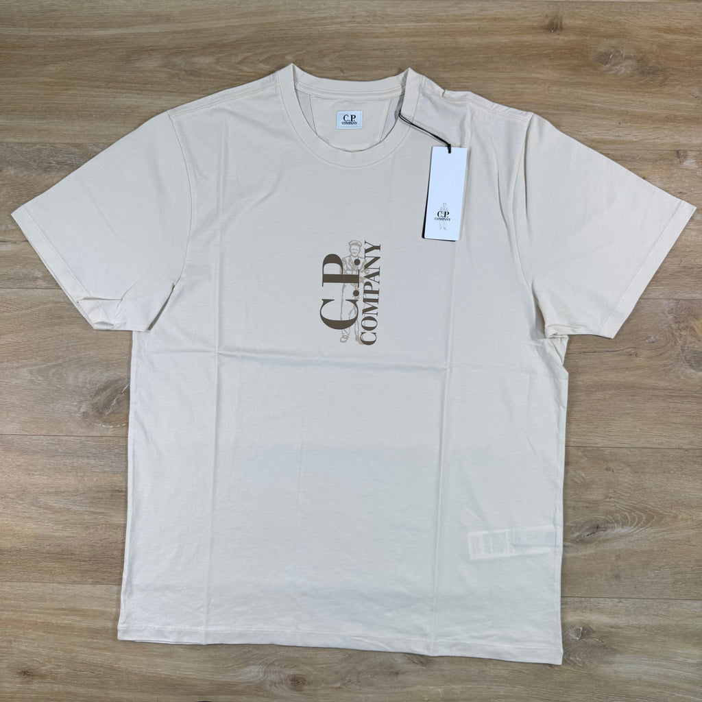 C.P. Company 30/1 Jersey T-Shirt in Frozen Dew