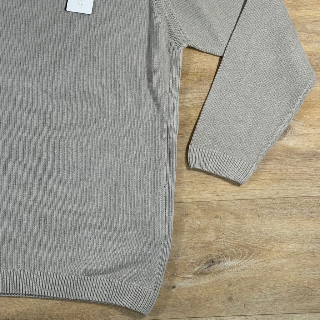 C.P. Company Cotton Chenille Crewneck Lens Sweater in Dove