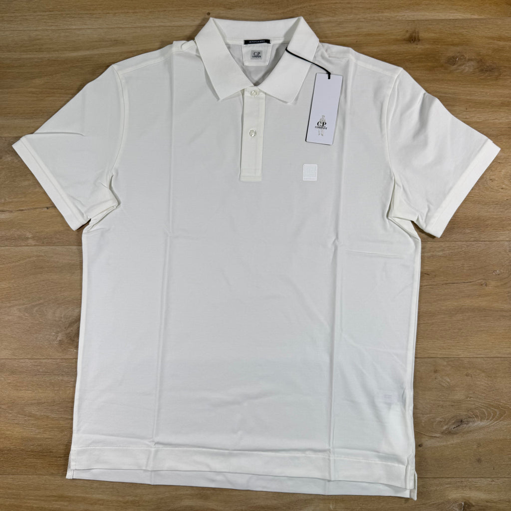 C.P. Company Metropolis Series Polo Shirt in Gauze White