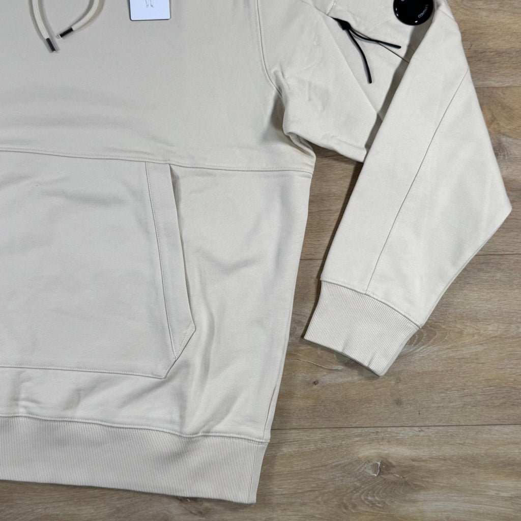C.P. Company Diagonal Raised Fleece Lens Hoodie in Frozen Dew