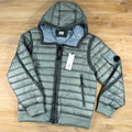 C.P. Company D.D. Shell Lens Down Jacket in Silver Blue