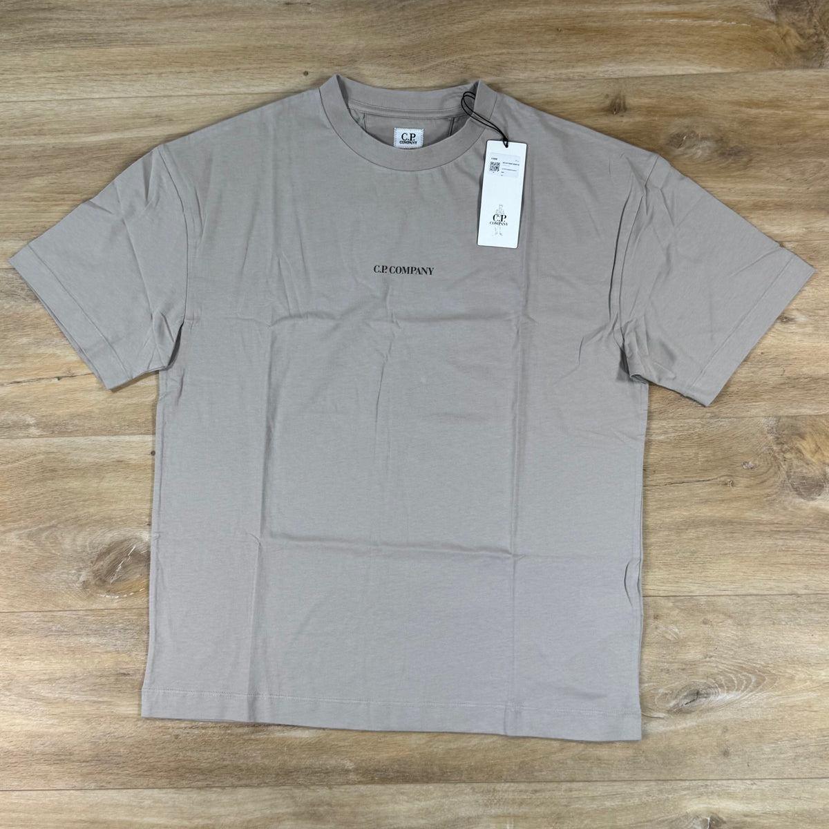 C.P. Company 30/1 Jersey Logo T-Shirt in Dove