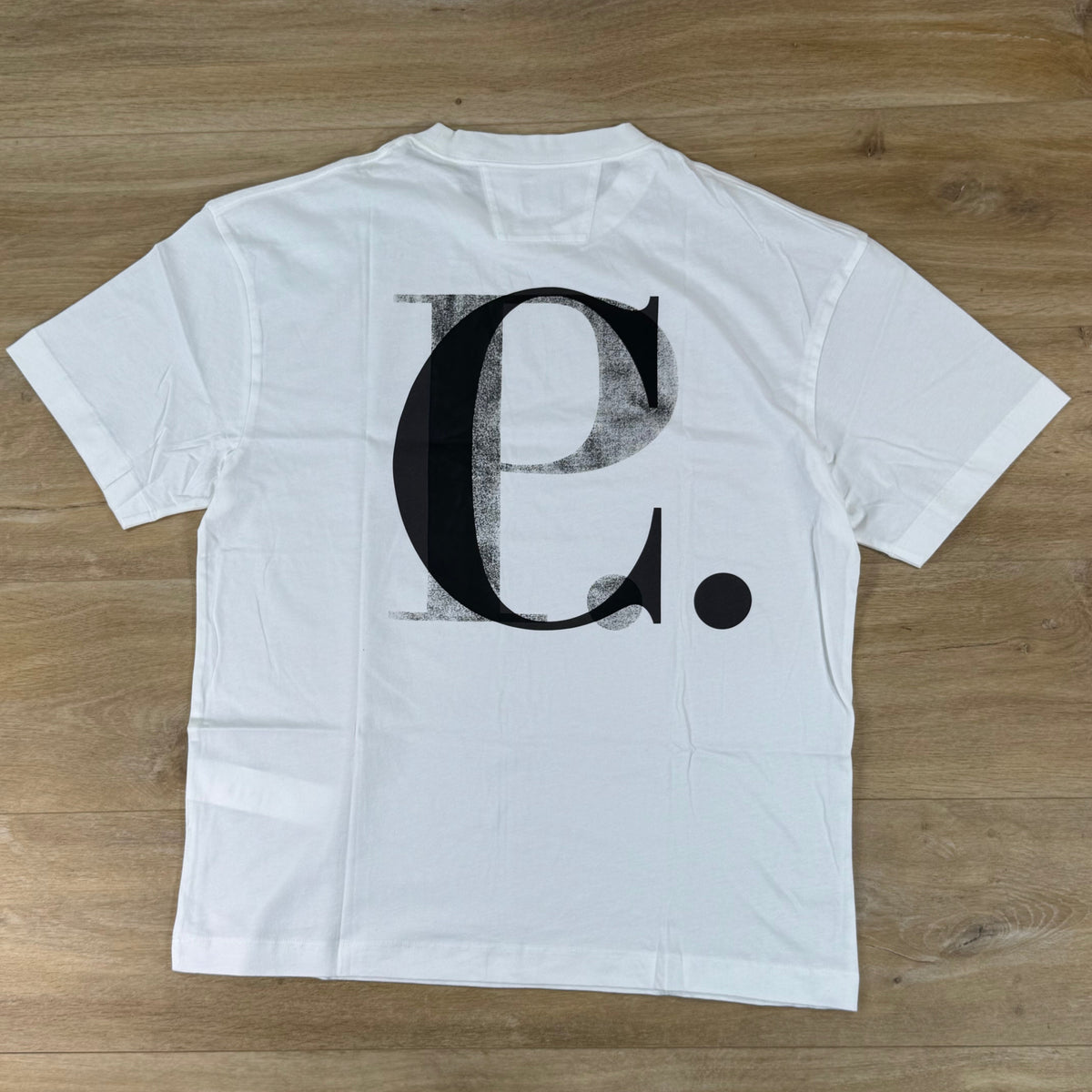 C.P. Company 30/1 Jersey Logo T-Shirt in Gauze White