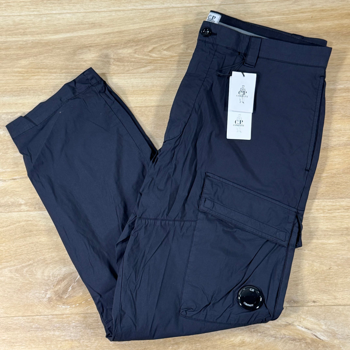 C.P Company 50 Fili Stretch Lens Cargo Pants in Navy