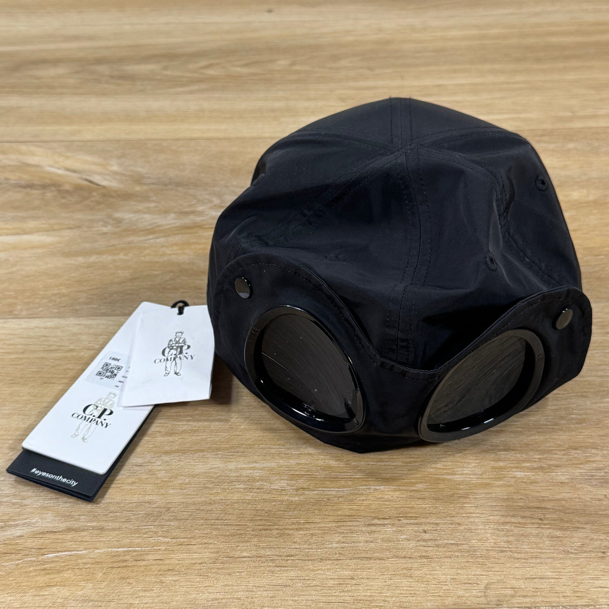 C.P. Company Chrome-R Goggle Cap in Black