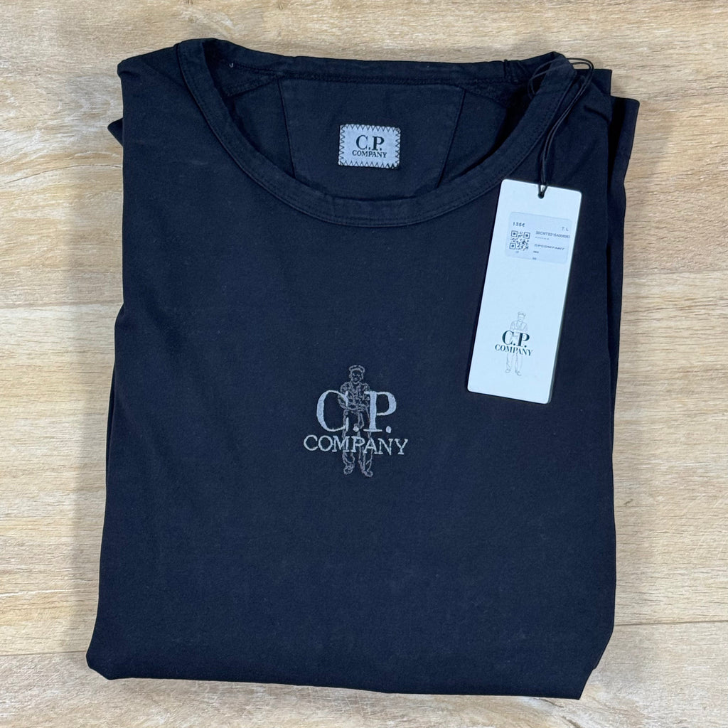 C.P. Company 1020 Jersey Embroidery T-Shirt in Black