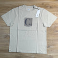 C.P. Company 30/1 Jersey Front / Rear Logo T-Shirt in Silver Birch