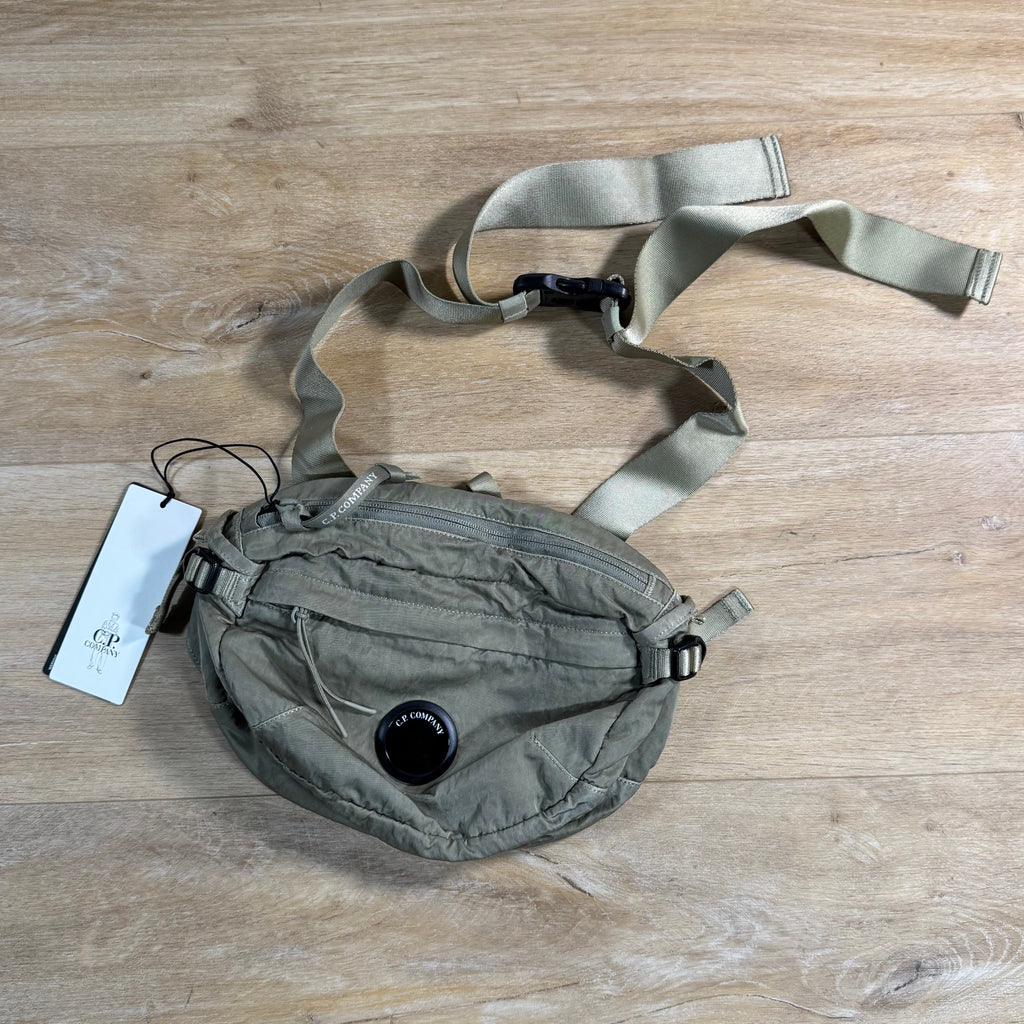 C.P. Company Nylon B Lens Waist Bag in Fallen Rock - Beige