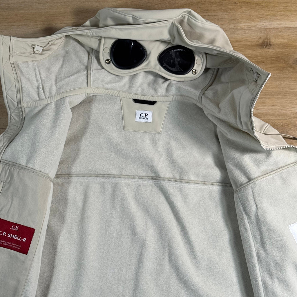 C.P. Company Shell-R Goggle Jacket in Silver Birch