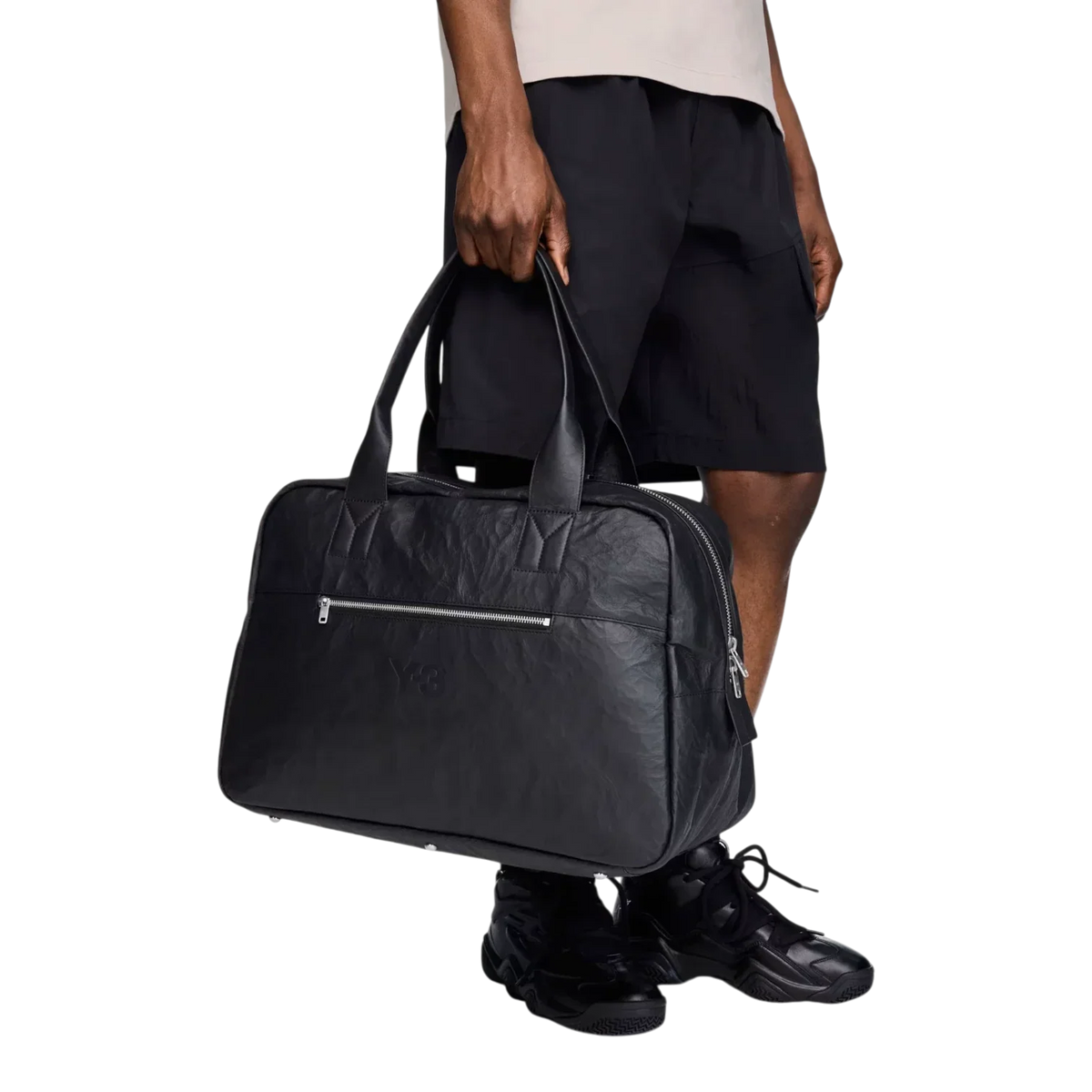 adidas Y 3 Leather Weekender Black KD0168