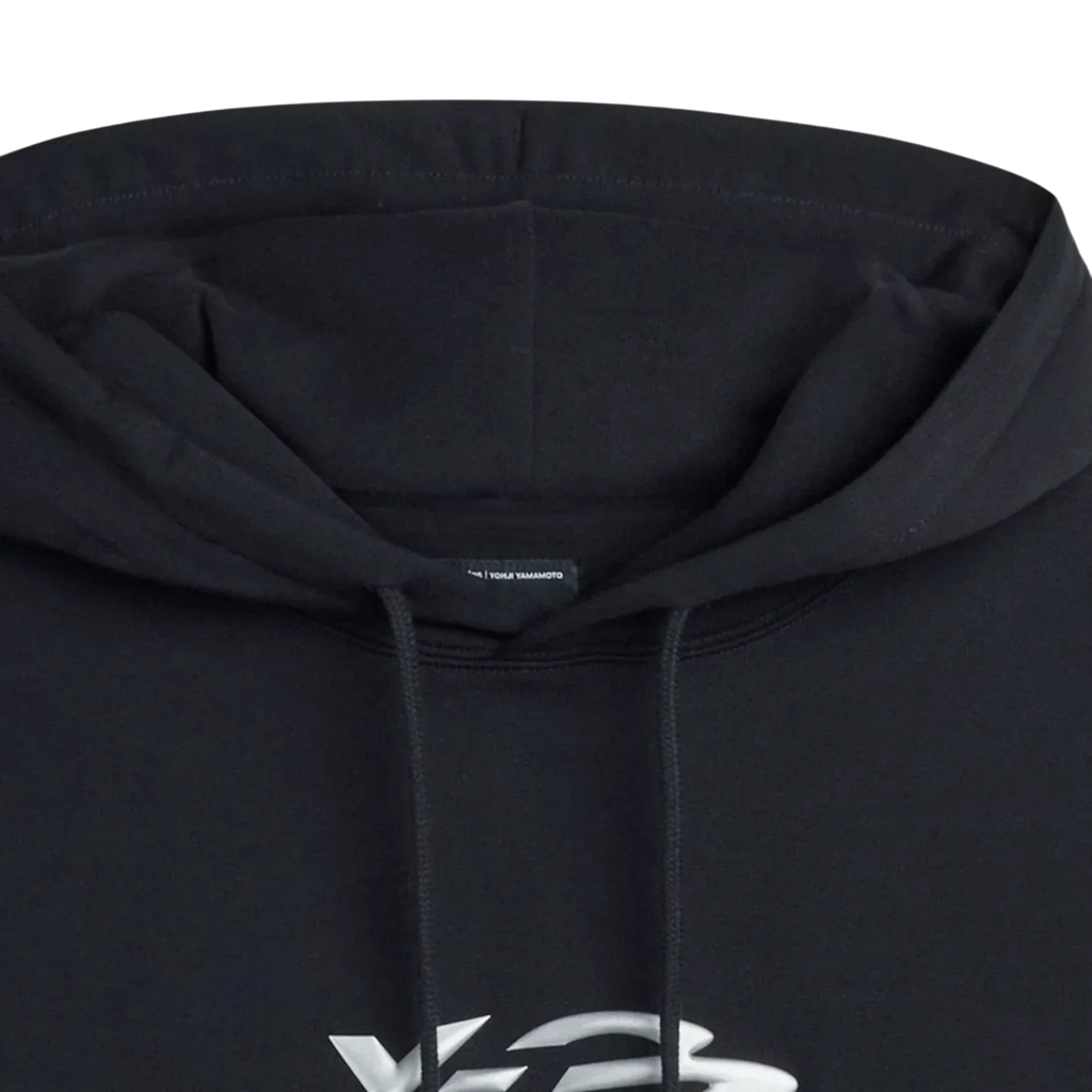 adidas Y-3 French Terry Liquid Logo Hoodie Black Men KR1070