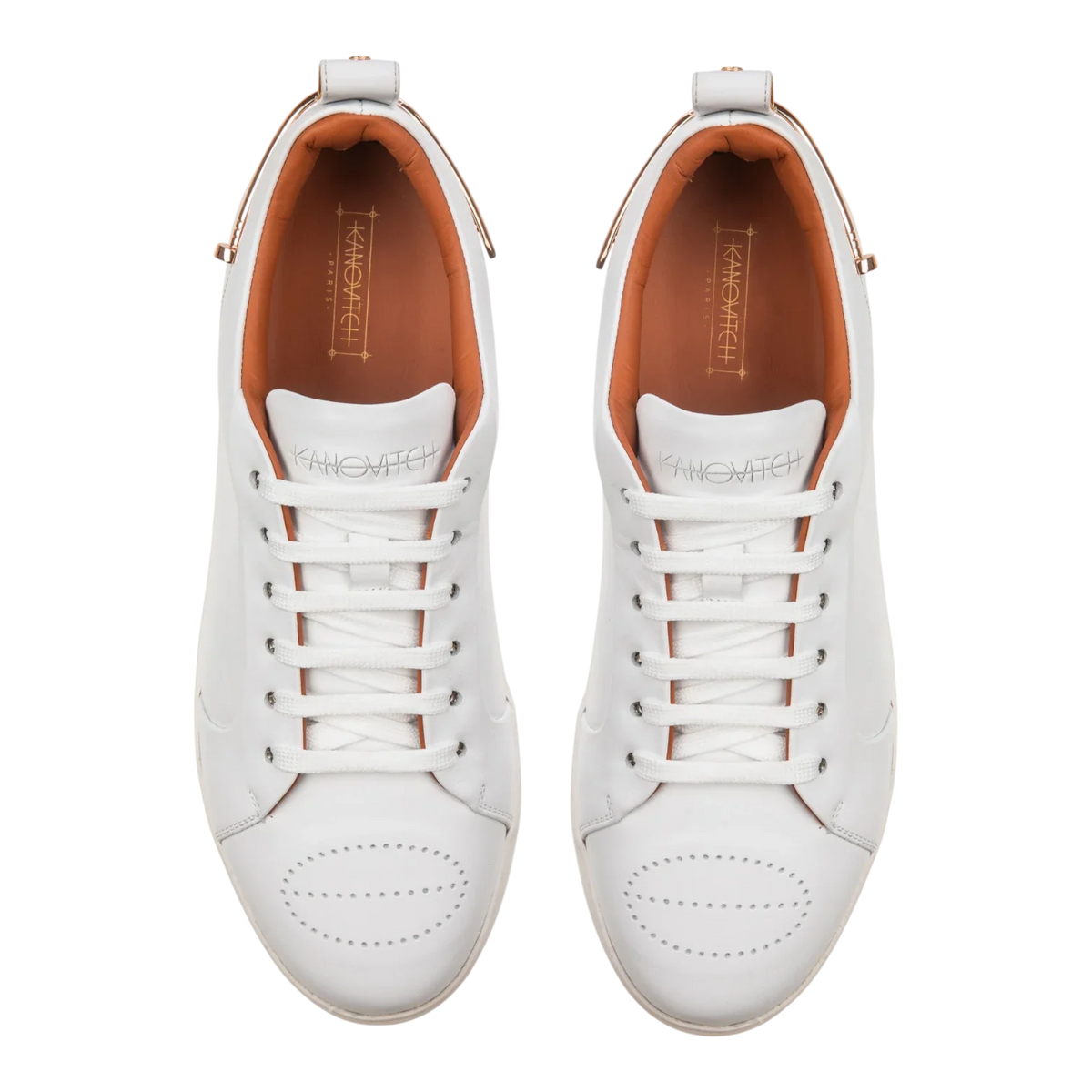 Kanovitch 002 Low White Veal Leather Sneakers