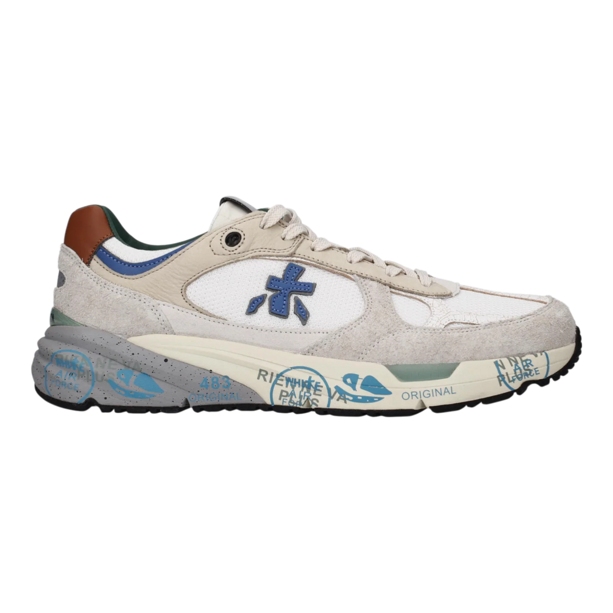 Premiata Mase25-8110 White Grey Blue – Men’s Sneakers