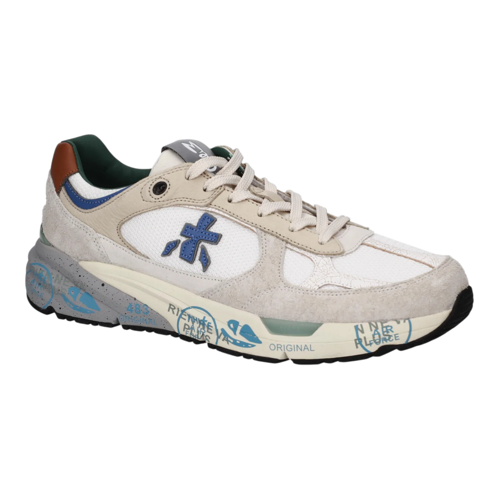 Premiata Mase25-8110 White Grey Blue – Men’s Sneakers