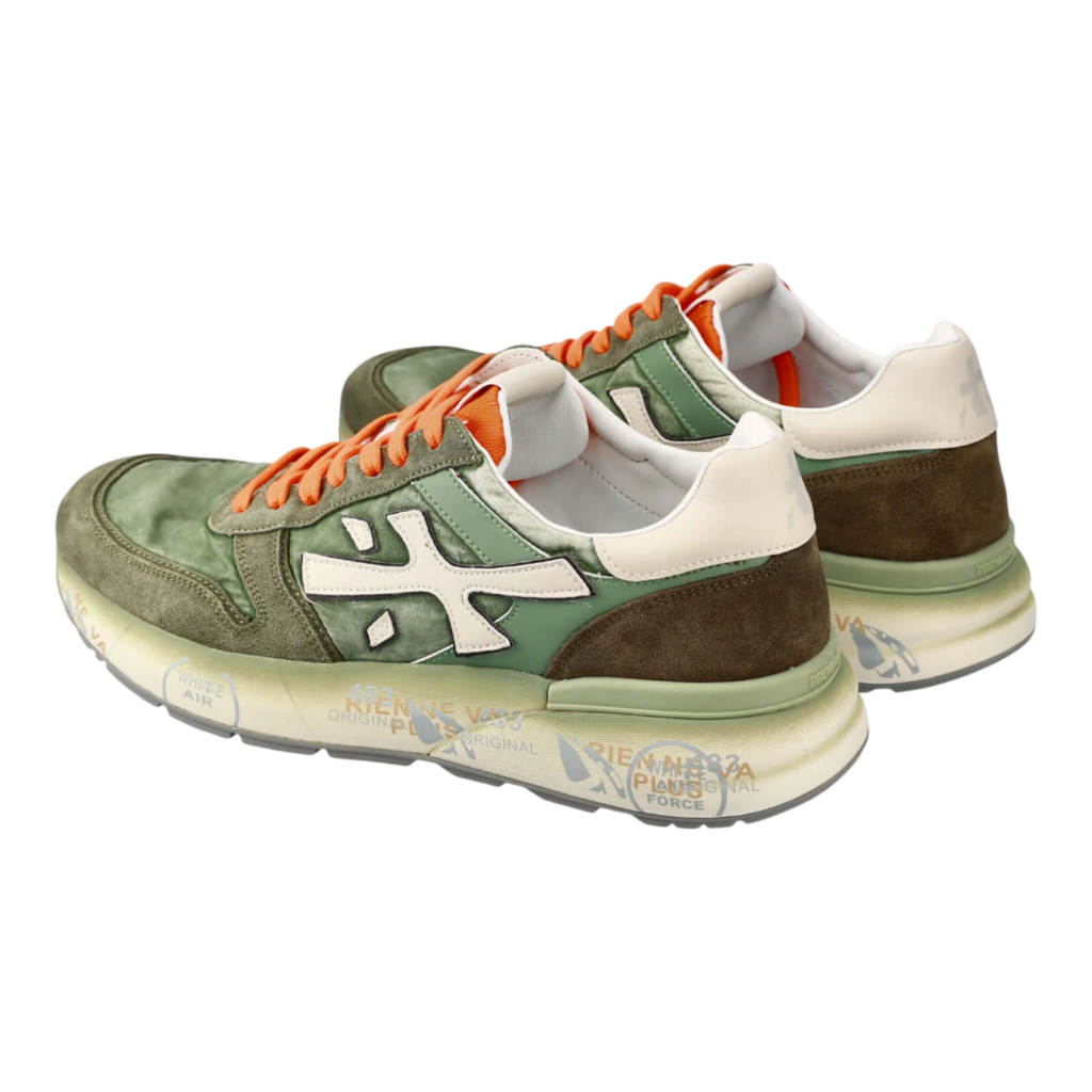 Premiata MICK-7244N Olive Green/Orange for Men