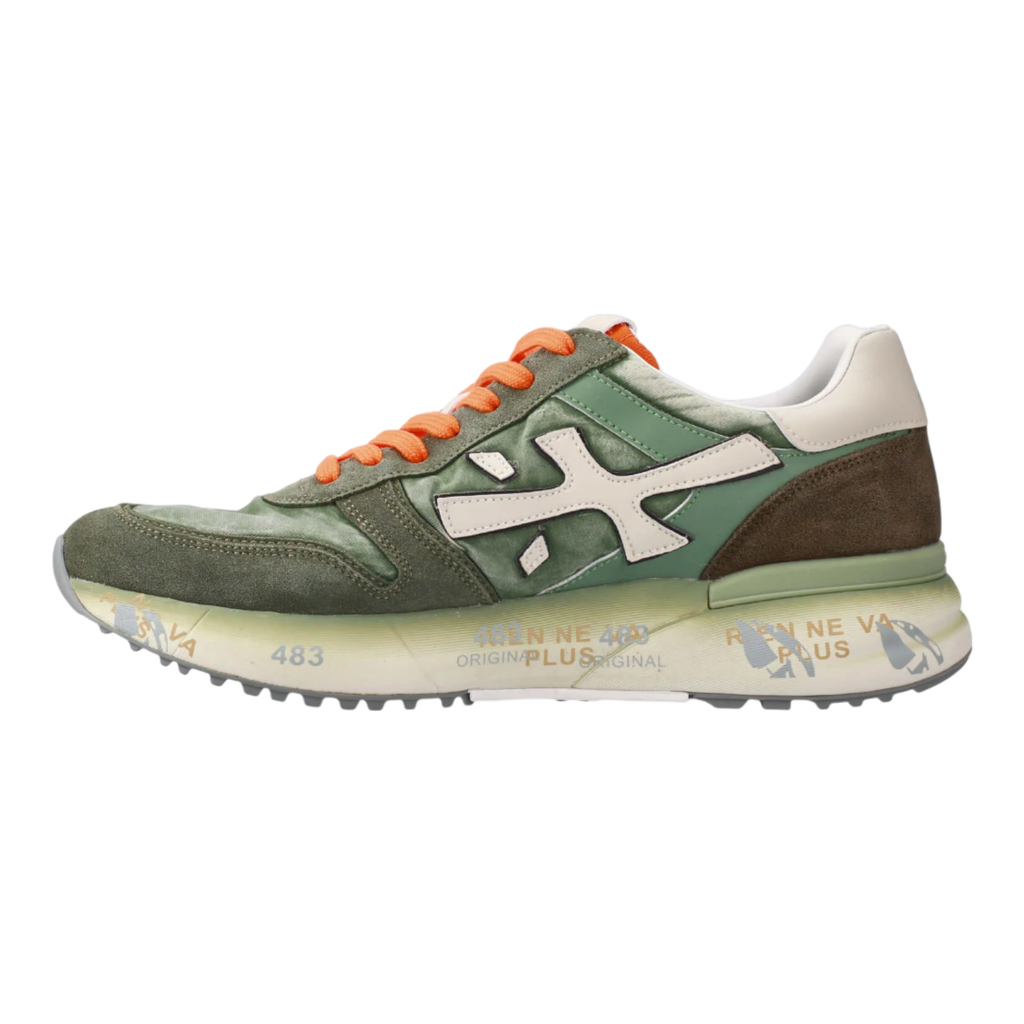 Premiata MICK-7244N Olive Green/Orange for Men