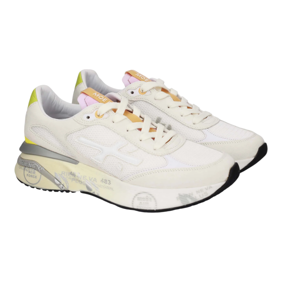 Premiata MOERUND-8303 White/Yellow Women