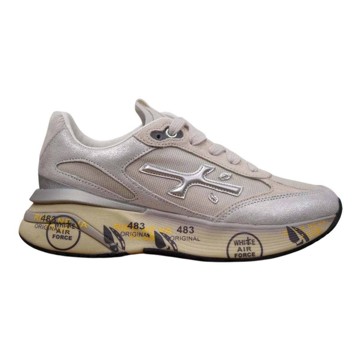 Premiata Italian Premium's Sneakers MOERUND-8564 White / Silver Women