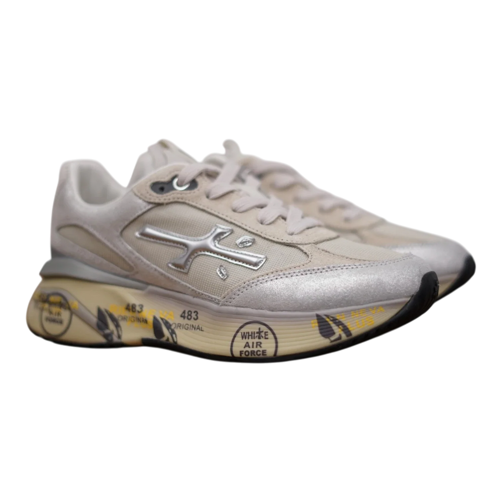 Premiata Italian Premium's Sneakers MOERUND-8564 White / Silver Women