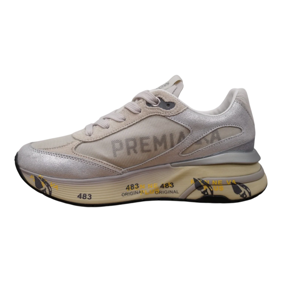 Premiata Italian Premium's Sneakers MOERUND-8564 White / Silver Women