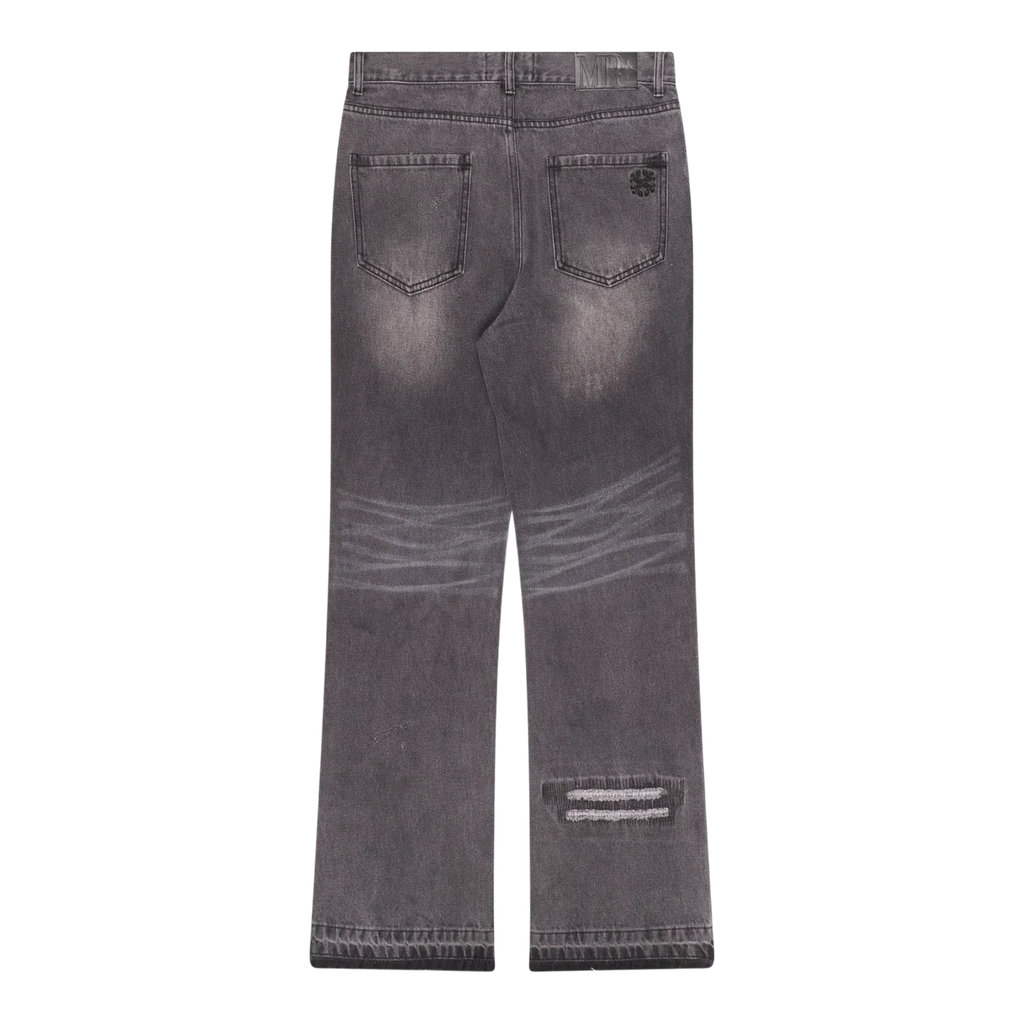 Midnight Rodeo Distressed Gray Denim Jeans Light Gray Wash Men MRB-101