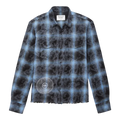 Midnight Rodeo Flannel Shirt Overdye Blue Men MRT-103