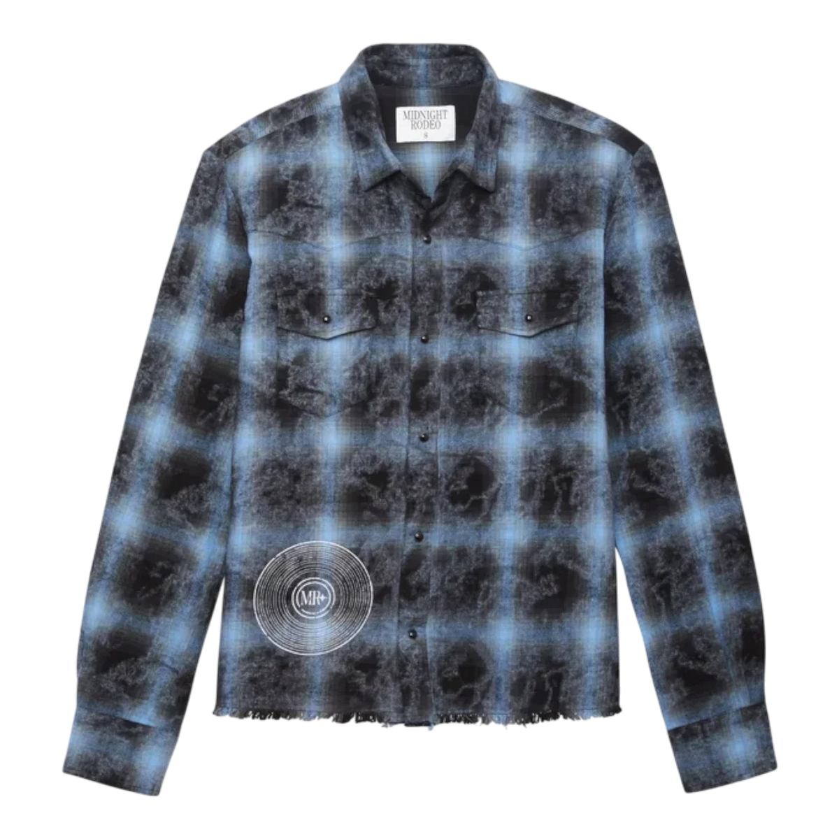 Midnight Rodeo Flannel Shirt Overdye Blue Men MRT-103