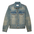 Midnight Rodeo Distressed Vintage Wash Blue Men Trucker MRT-42