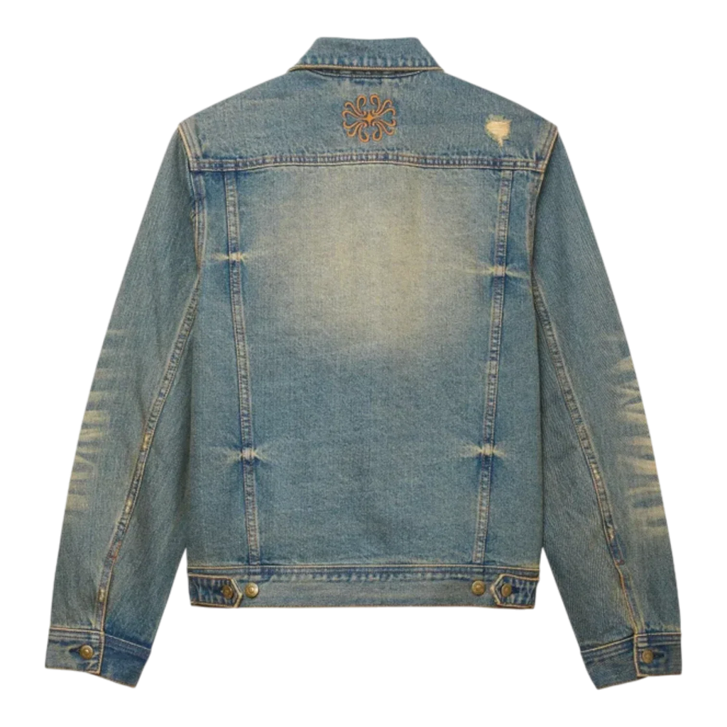 Midnight Rodeo Distressed Vintage Wash Blue Men Trucker MRT-42