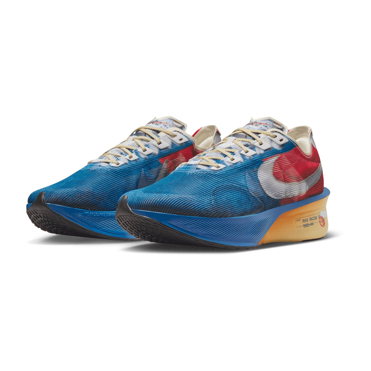 Men's Vaporfly 4 Running Shoes Multi-Colour / Mountain Blue / Fire Red / Clear