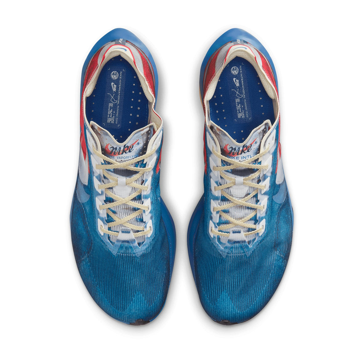 Men's Vaporfly 4 Running Shoes Multi-Colour / Mountain Blue / Fire Red / Clear