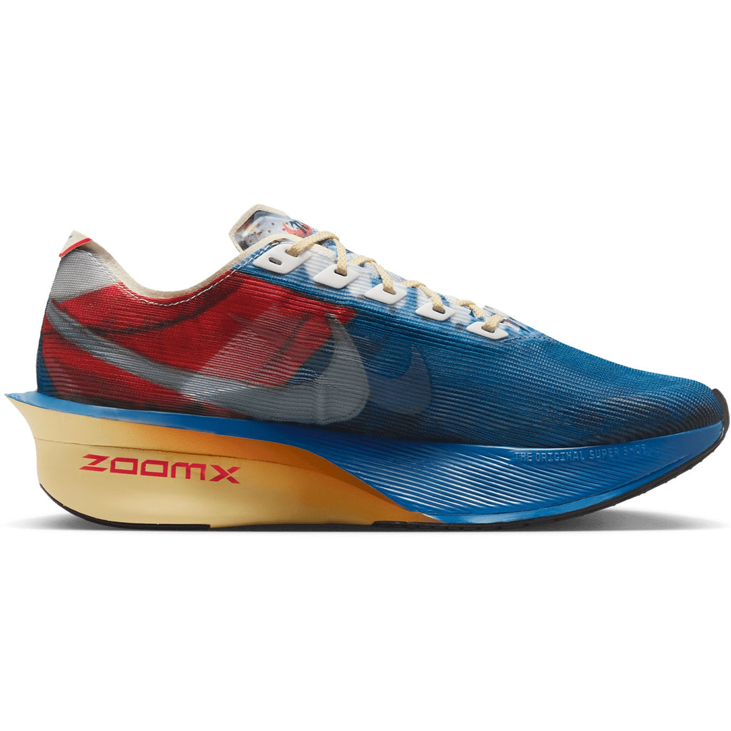 Men's Vaporfly 4 Running Shoes Multi-Colour / Mountain Blue / Fire Red / Clear