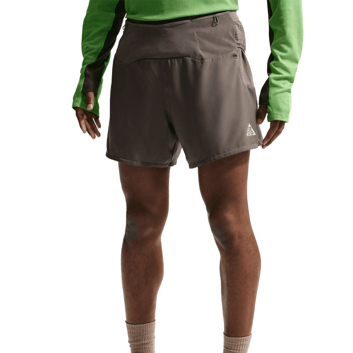 Men's ACG Second Sunrise Dri-FIT 5 Inch Running Shorts Ironstone / Cave Stone / Summit White