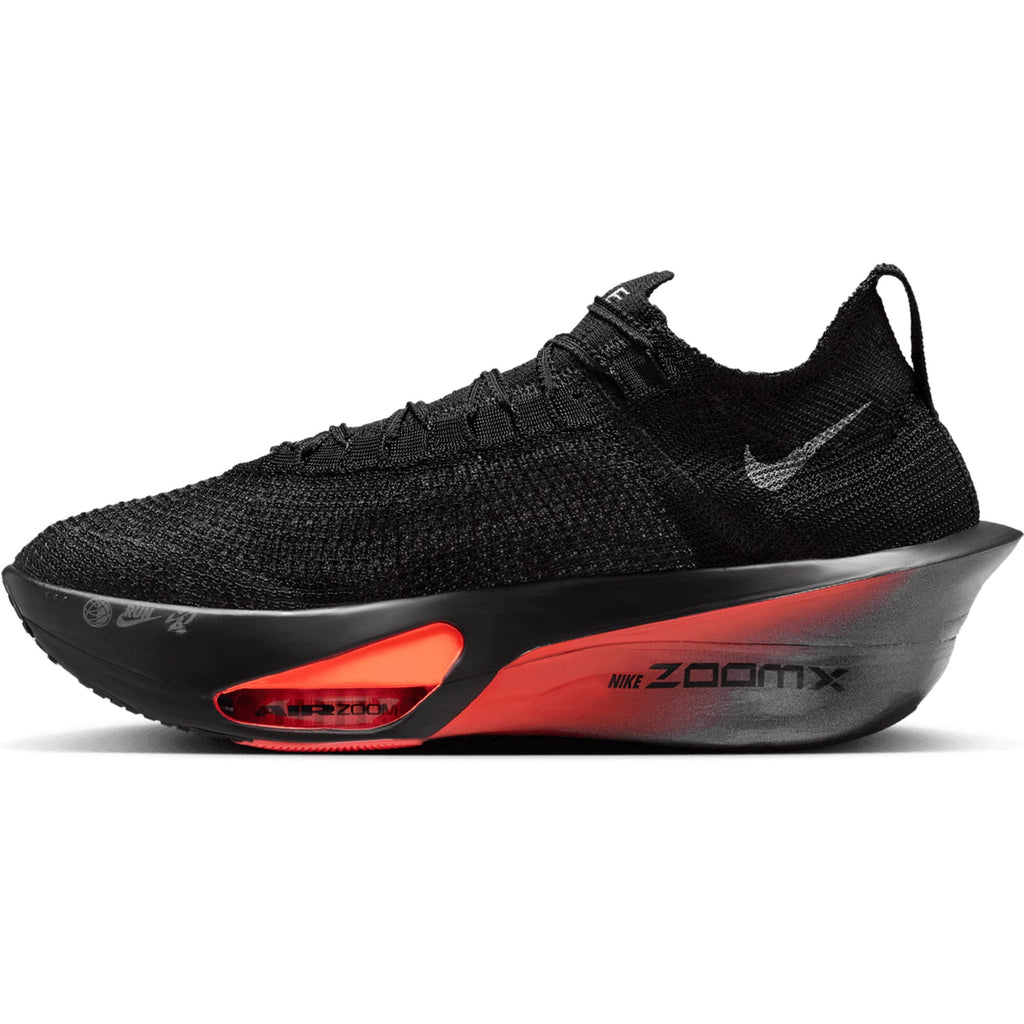 Men's Alphafly 3 Running Shoes Black / Bright Crimson / Wolf Grey / Metallic Silver