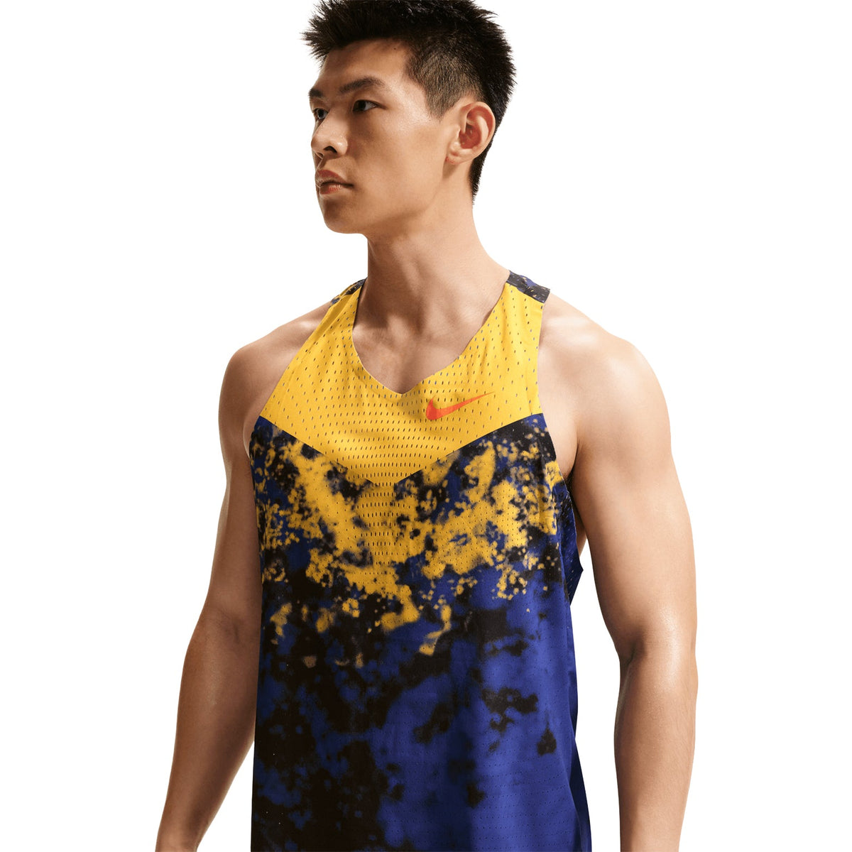 Men's Dri-FIT AeroSwift ADV Running Vest Citron Pulse / Lapis / Bright Crimson