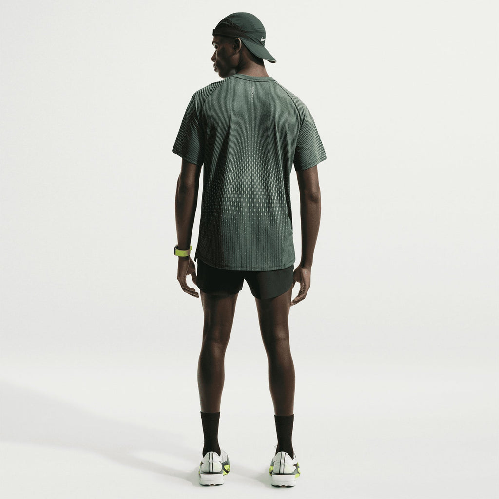 Men's Stride Aero-FIT Running Tee Black / Light Green Spark