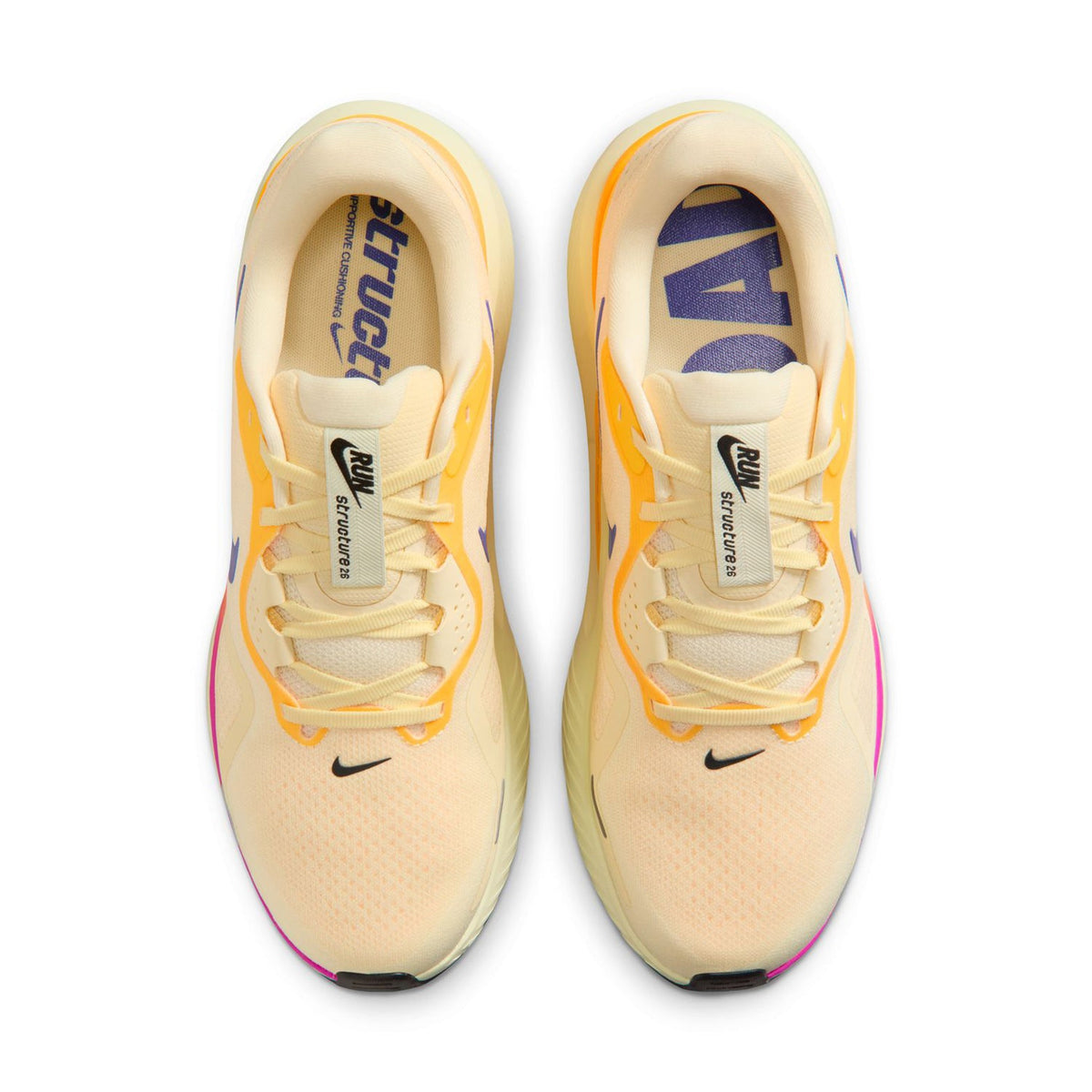 Men's Structure 26 Running Shoes Alabaster / Hyper Violet / Indigo Burst