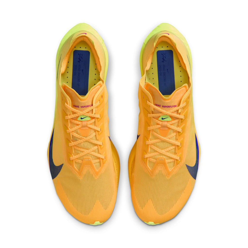 Men's Vaporfly 4 Running Shoes Citron Pulse / Laser Orange / Volt Ice / Indigo Burst