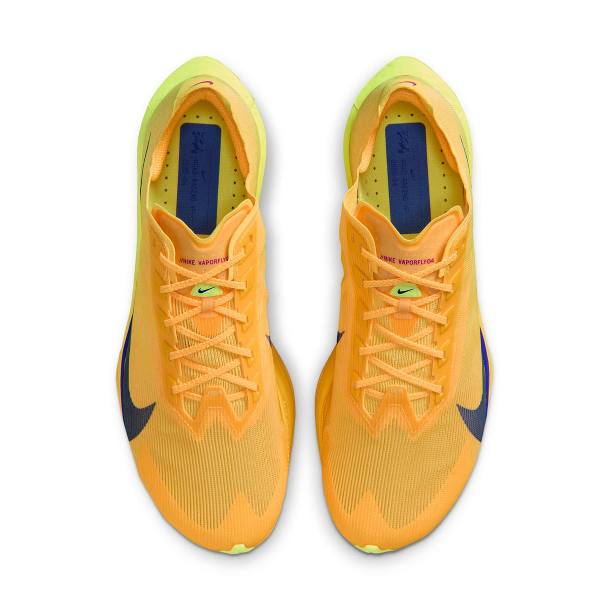 Men's Vaporfly 4 Running Shoes Citron Pulse / Laser Orange / Volt Ice / Indigo Burst