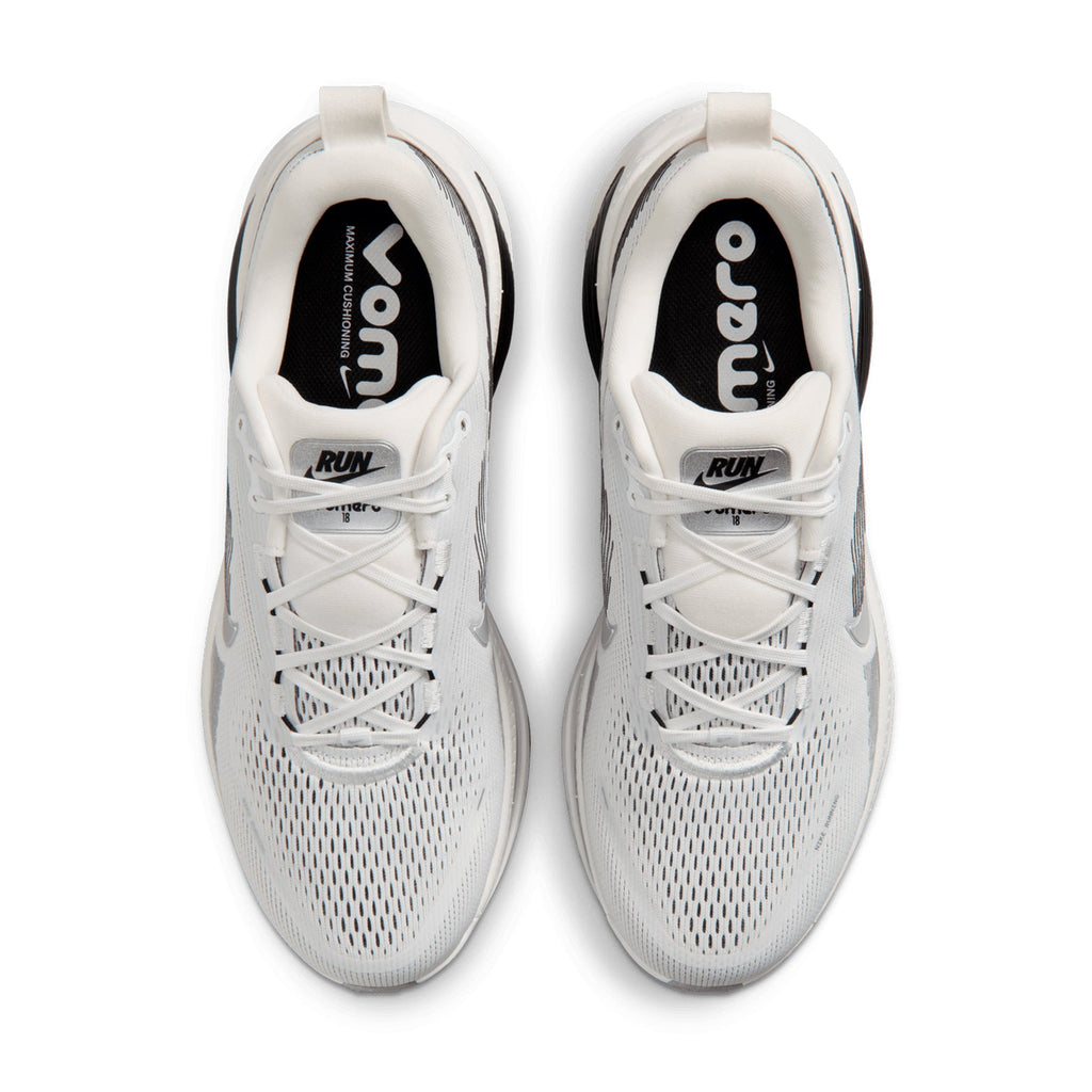 Men's Vomero 18 Running Shoes Summit White / Black / Off White / Metallic Silver