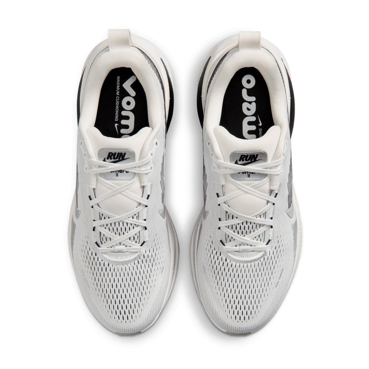 Men's Vomero 18 Running Shoes Summit White / Black / Off White / Metallic Silver