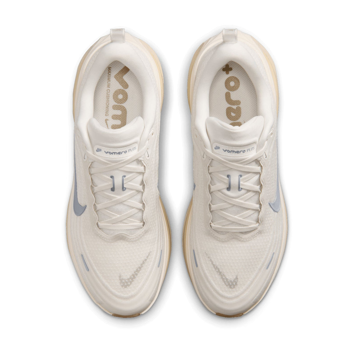 Men's Vomero Plus Running Shoes Sail / Coconut Milk / Light Khaki / Metallic Silver