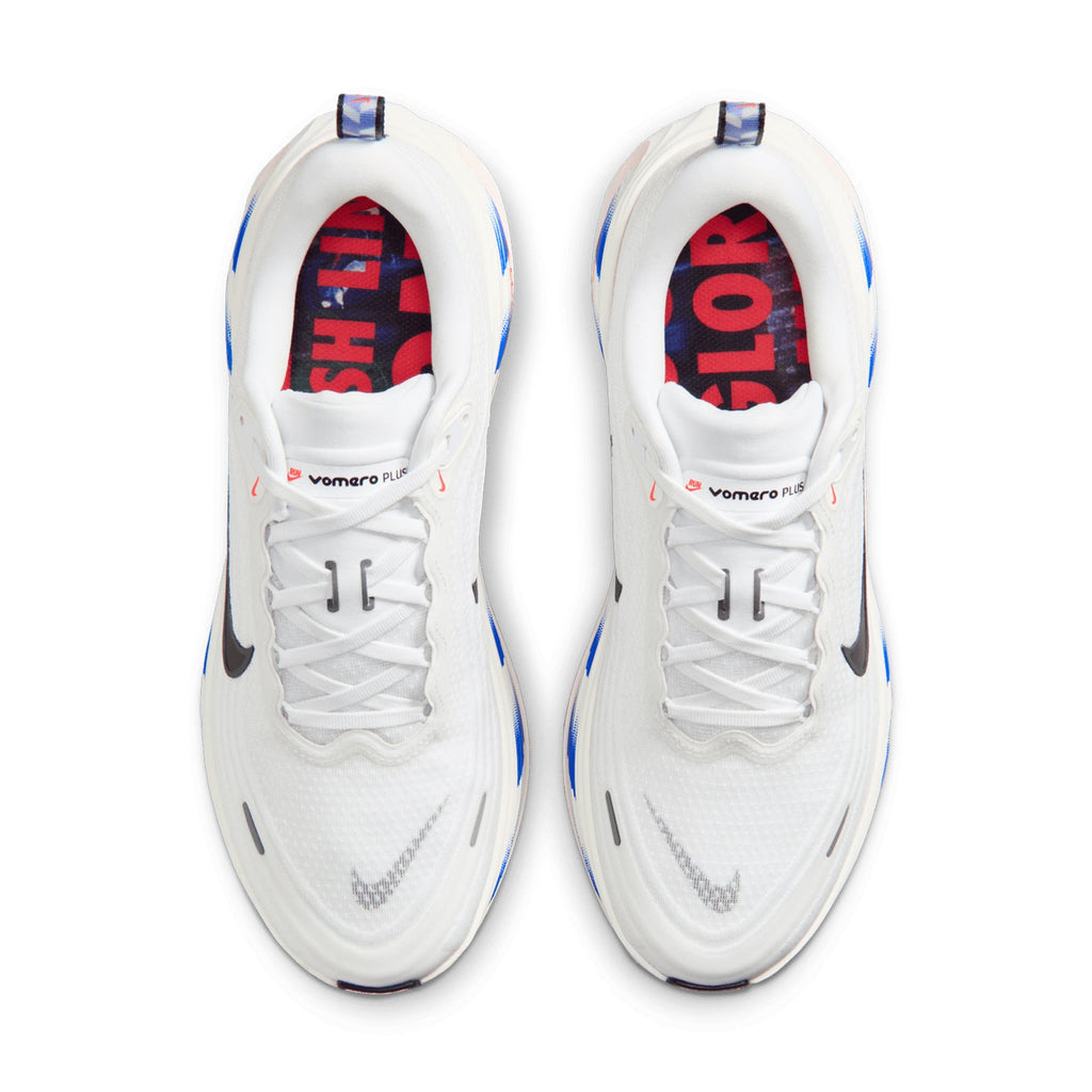 Men's Vomero Plus Running Shoes White / Black / Racer Blue / Bright Crimson
