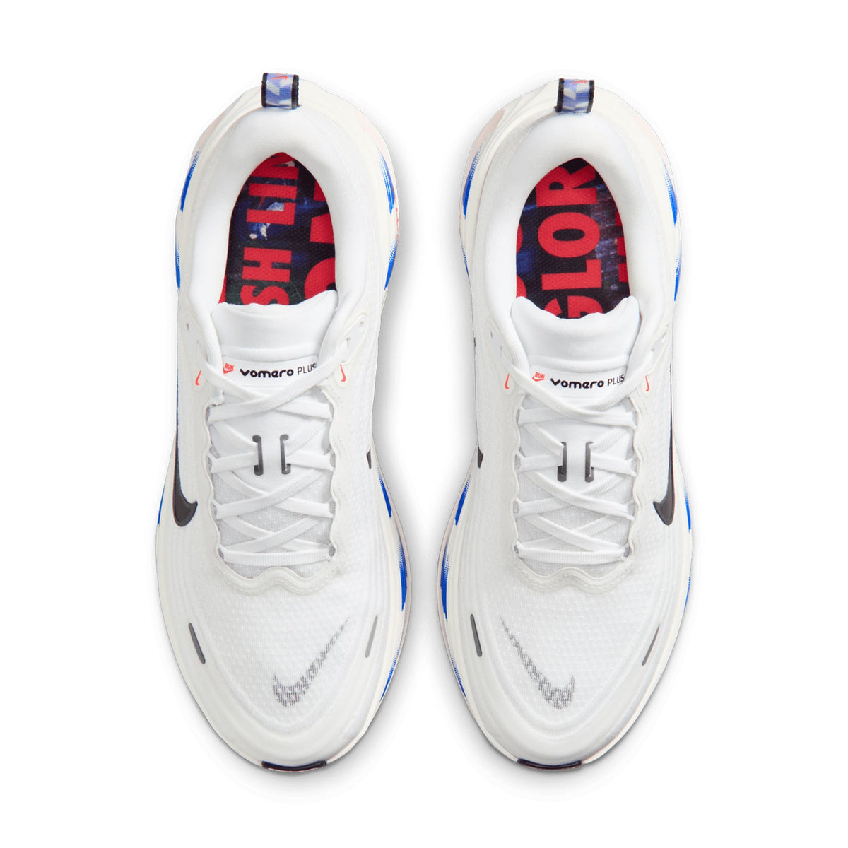 Men's Vomero Plus Running Shoes White / Black / Racer Blue / Bright Crimson