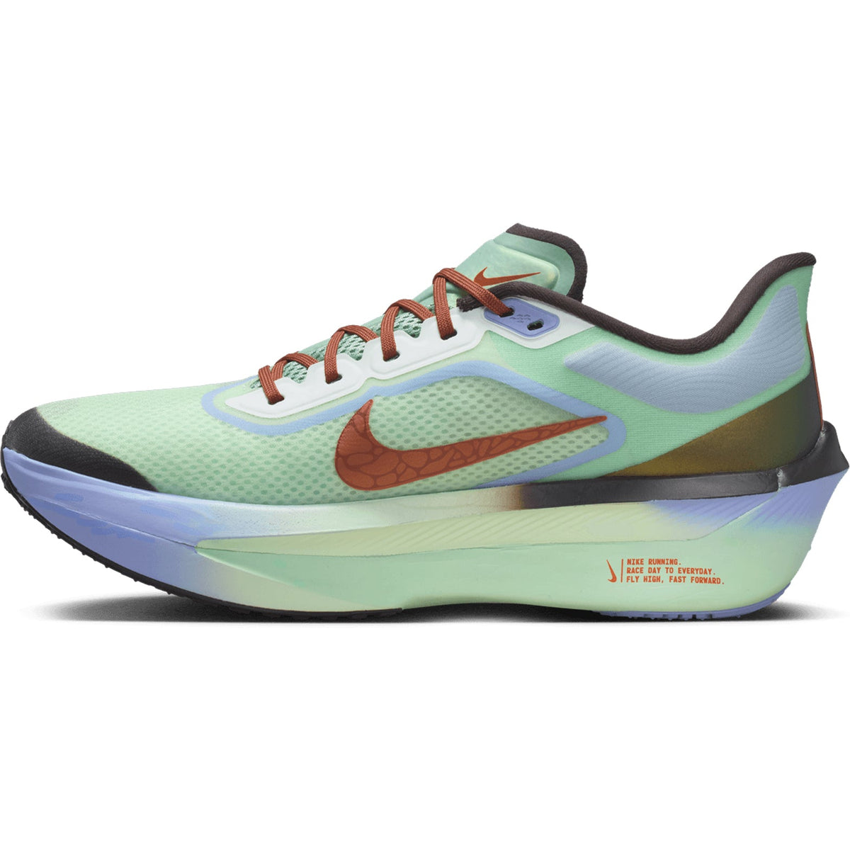 Men's Zoom Fly 6 Running Shoes Steam / Frosted Spruce / Purple Fade / Rugged Orange