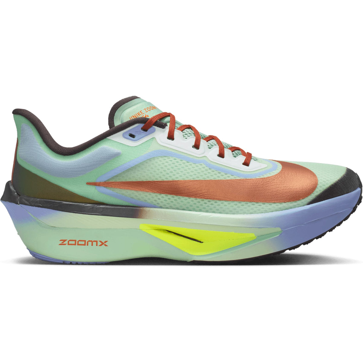 Men's Zoom Fly 6 Running Shoes Steam / Frosted Spruce / Purple Fade / Rugged Orange
