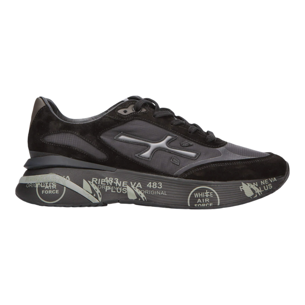 Premiata Italian Premium Sneakers Black Moerun-6445